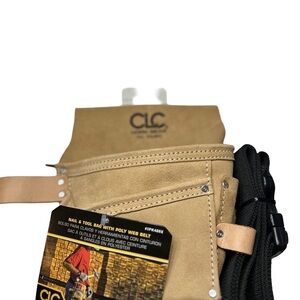 CLC Work Gear Suede Heavy Duty 3 Pocket 2 Loop Nail & Tool Bag With Polyweb Belt